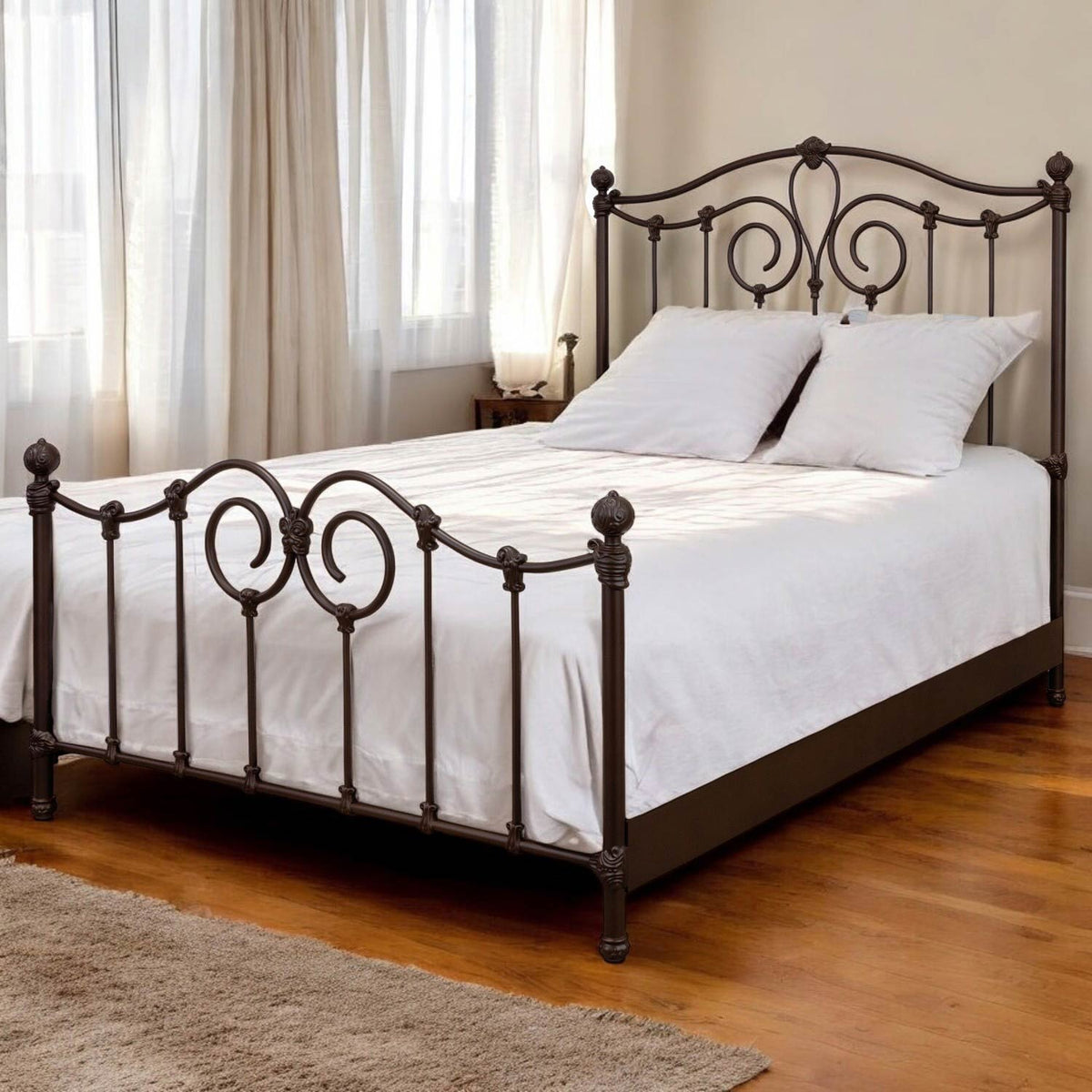 Olympia Iron Bed in Natural Rust