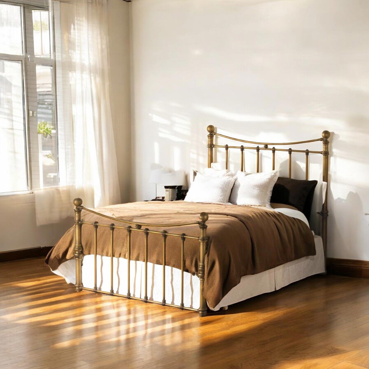 Quati Iron Bed 1046 Wesley Allen Queen CBMPF Old Copper Finish Matriae