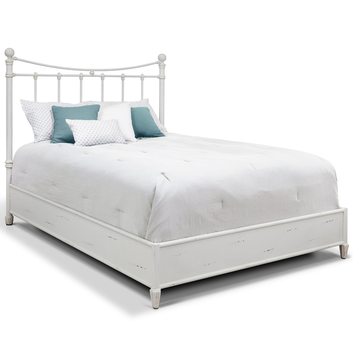 Quati Iron Headboard with Metal Surround