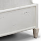 Quati Iron Headboard Metal Surround Bed 1046MS Wesley Allen Queen Cottage White Finish Matriae