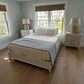 Blake Iron Headboard Metal Surround Bed 1094MS Wesley Allen Queen Rustic Ivory Finish Matriae 