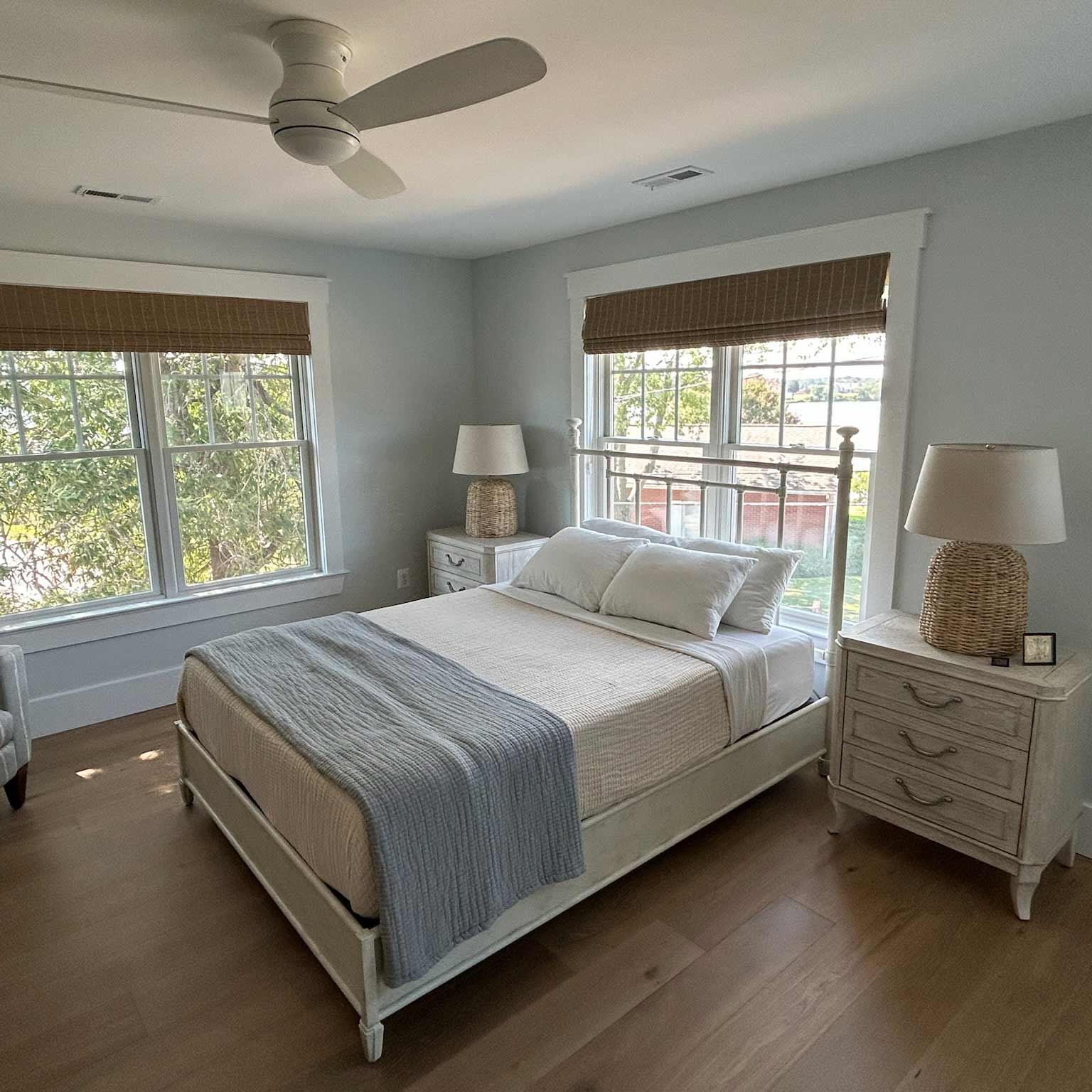 Blake Iron Headboard Metal Surround Bed 1094MS Wesley Allen Queen Rustic Ivory Finish Matriae Coastal Cottage Iron Beds