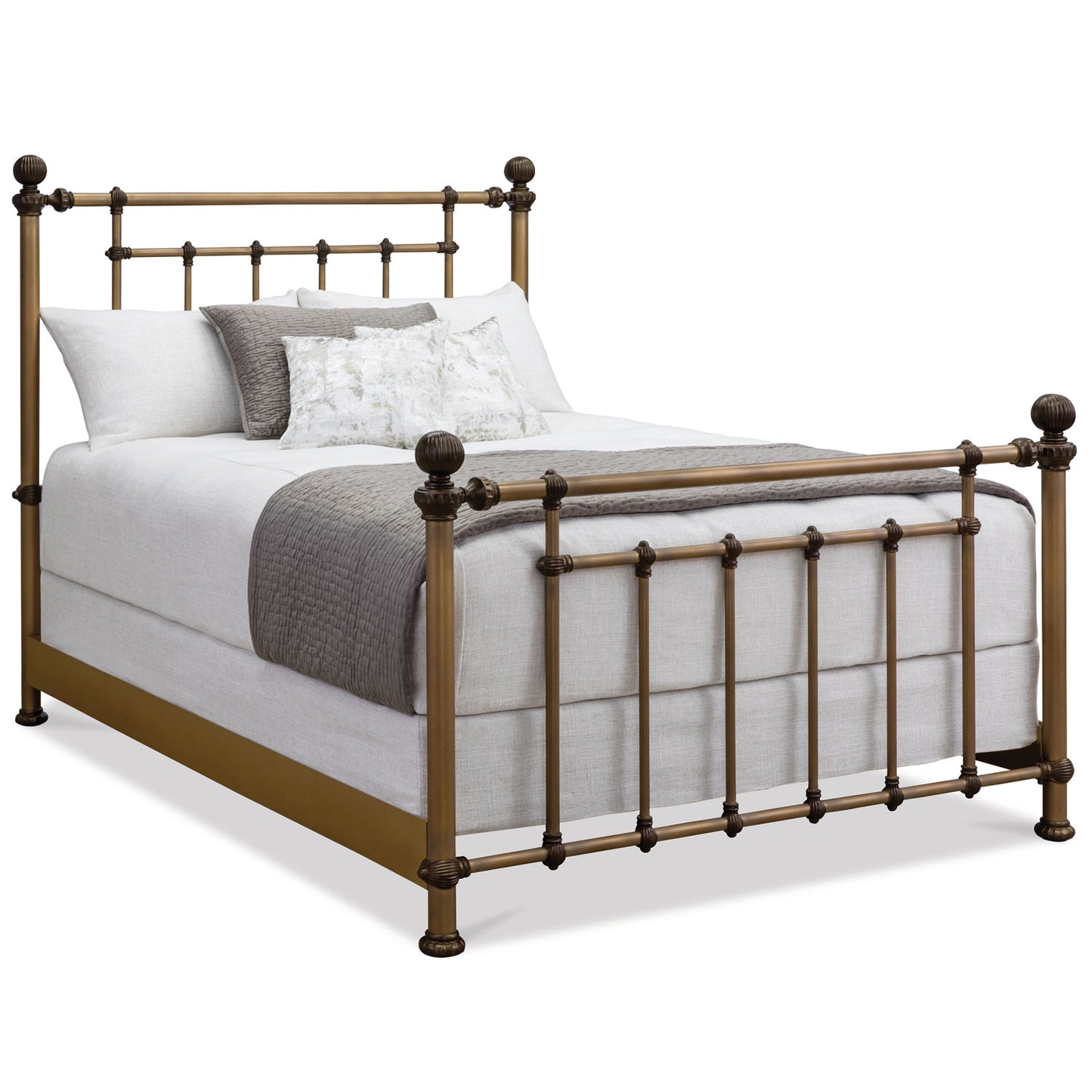 Revere Iron Bed 1315 Wesley Allen Queen CBMPF Aged Brass Finish Matriae