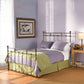 Sena Iron Bed 1004 Wesley Allen Queen Silver Bisque Finish Bedroom Furniture Matriae