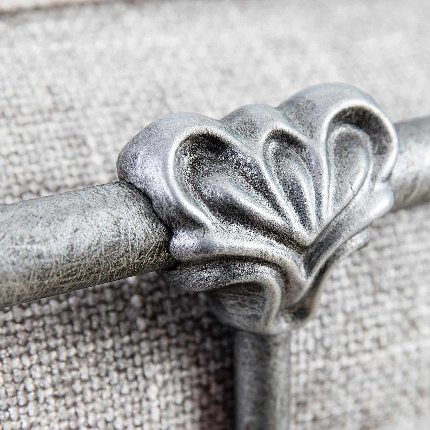 Sena Iron Bed 1004 Wesley Allen Queen Silver Bisque Finish Matriae