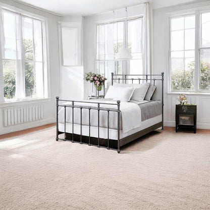 Sena Iron Bed 1004 Wesley Allen Queen Silver Bisque Finish Matriae