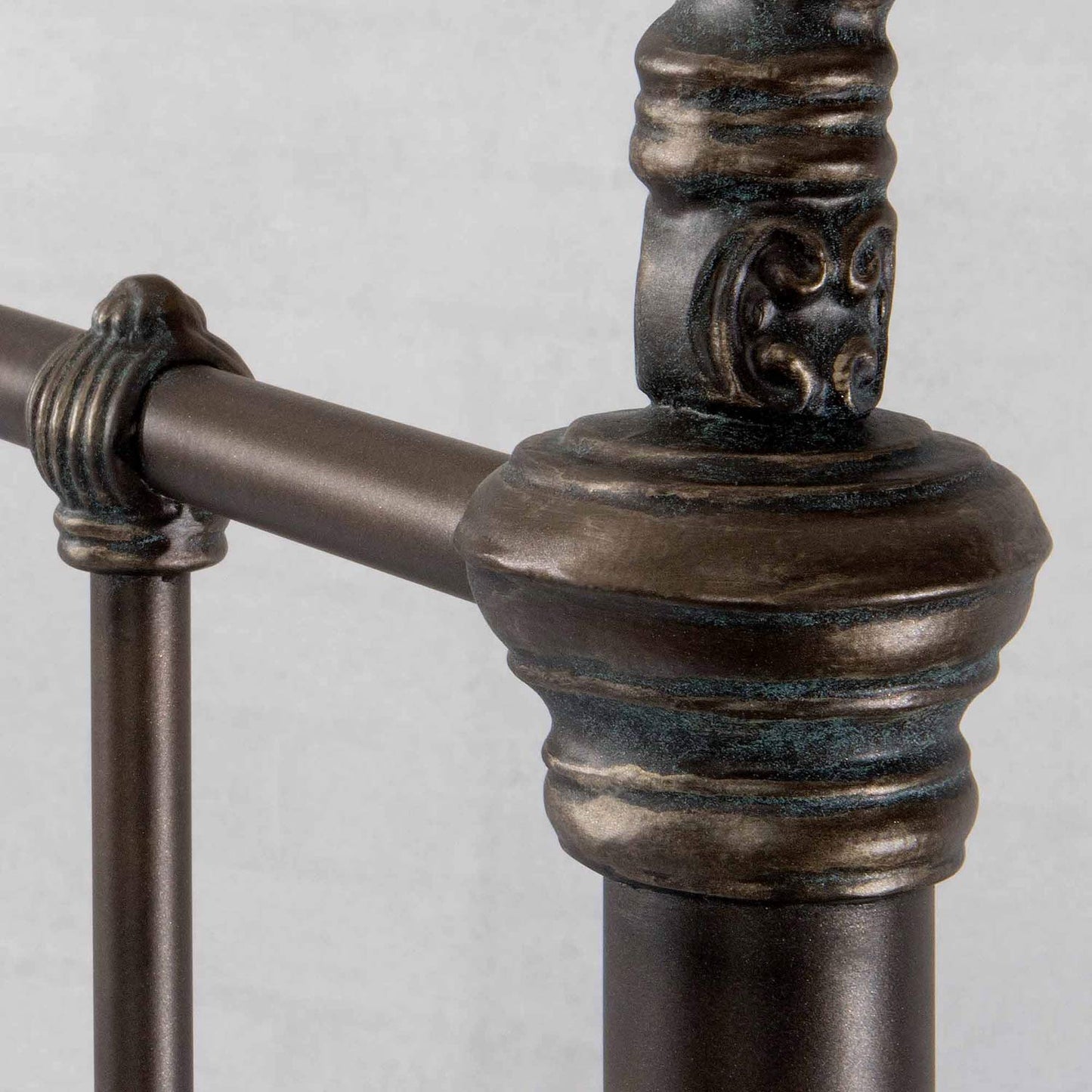 Sheffield Iron Headboard Metal Surround Bed 1039MS Wesley Allen Queen Aged Bronze Matriae