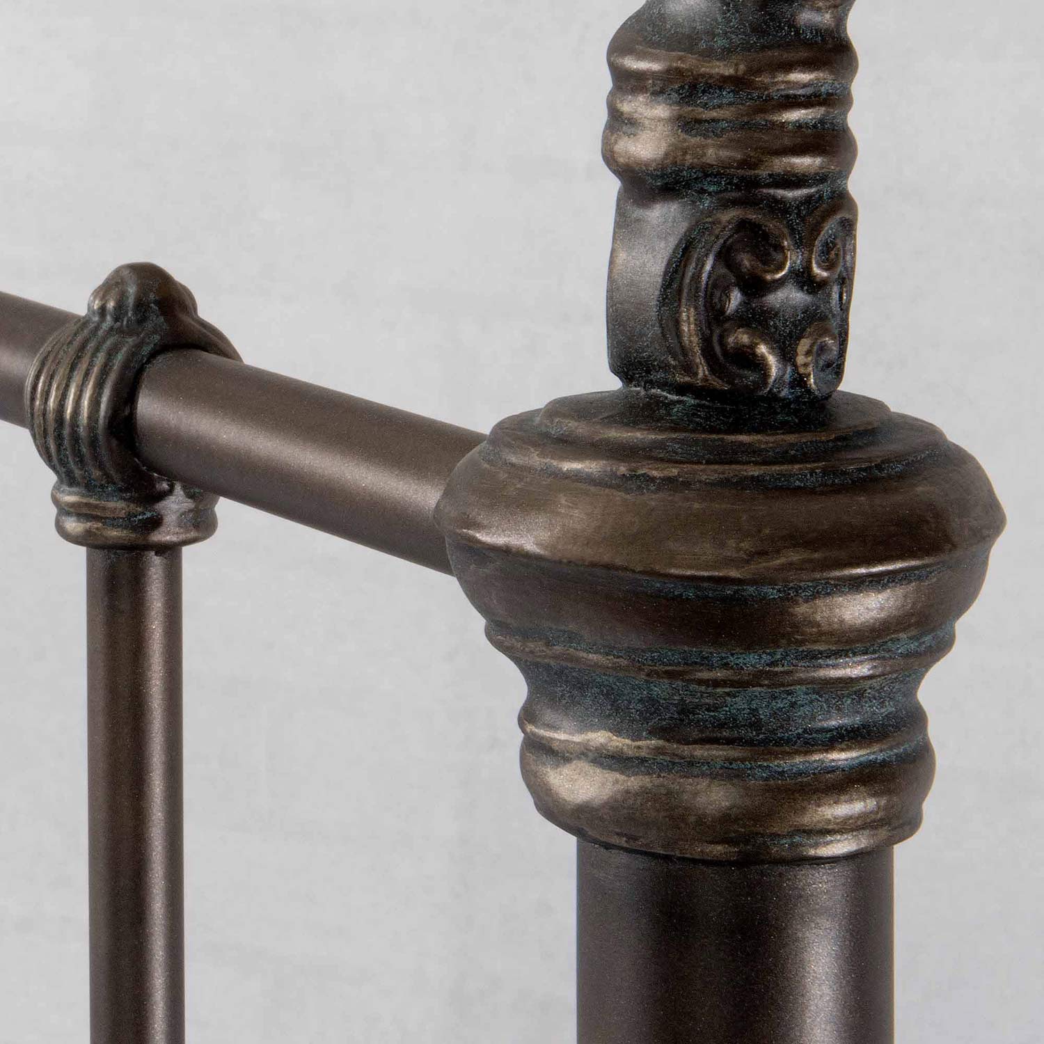 Sheffield Iron Headboard Metal Surround Bed 1039MS Wesley Allen Queen Aged Bronze Matriae
