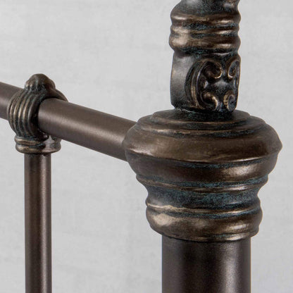 Sheffield Iron Headboard Metal Surround Bed 1039MS Wesley Allen Queen Aged Bronze Matriae