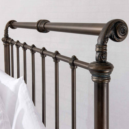 Sheffield Iron Bed 1039 Wesley Allen Queen CBMPF Aged Bronze Finish Matriae