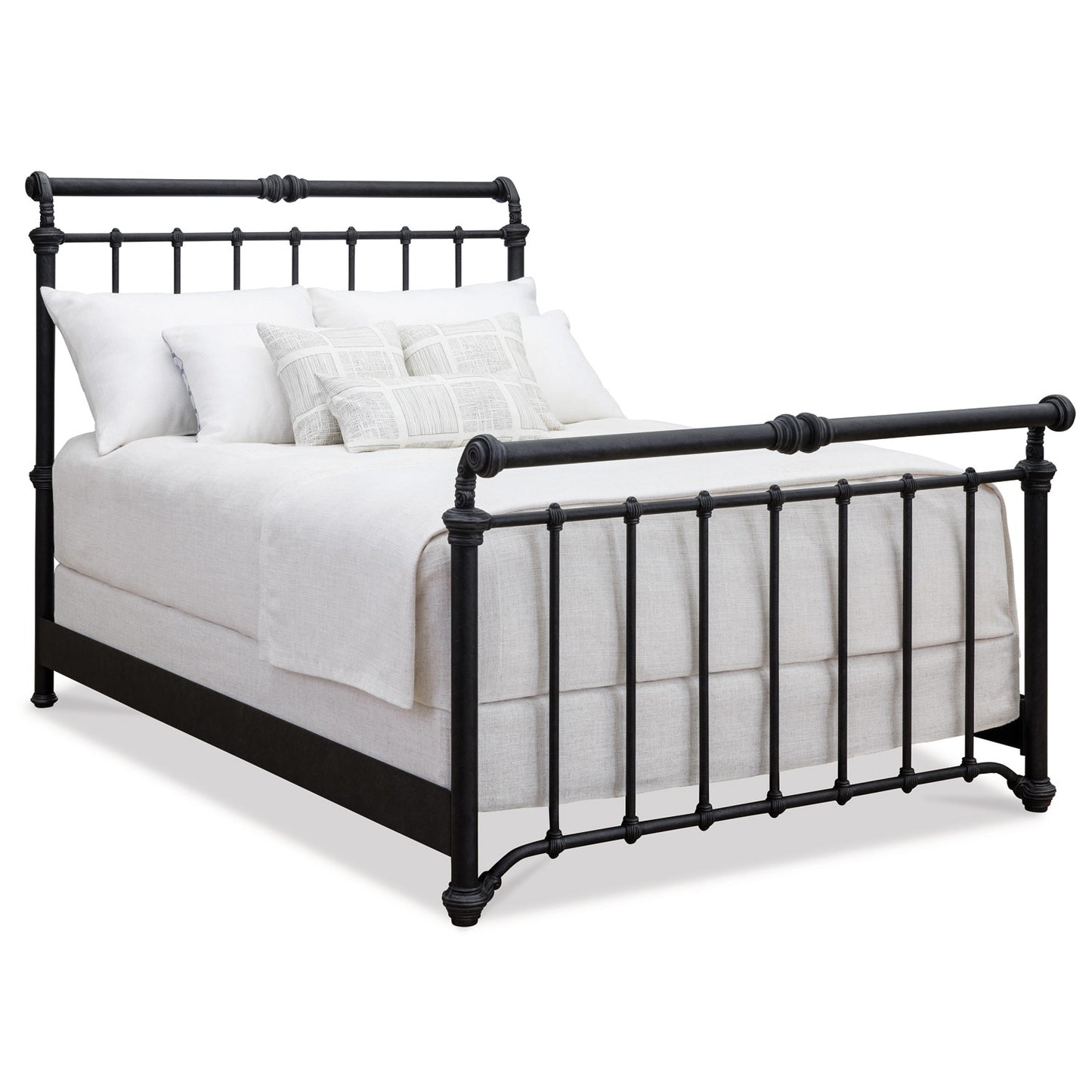 Sheffield Iron Bed 1039 Wesley Allen Queen CBMPF Aged Iron Finish Matriae