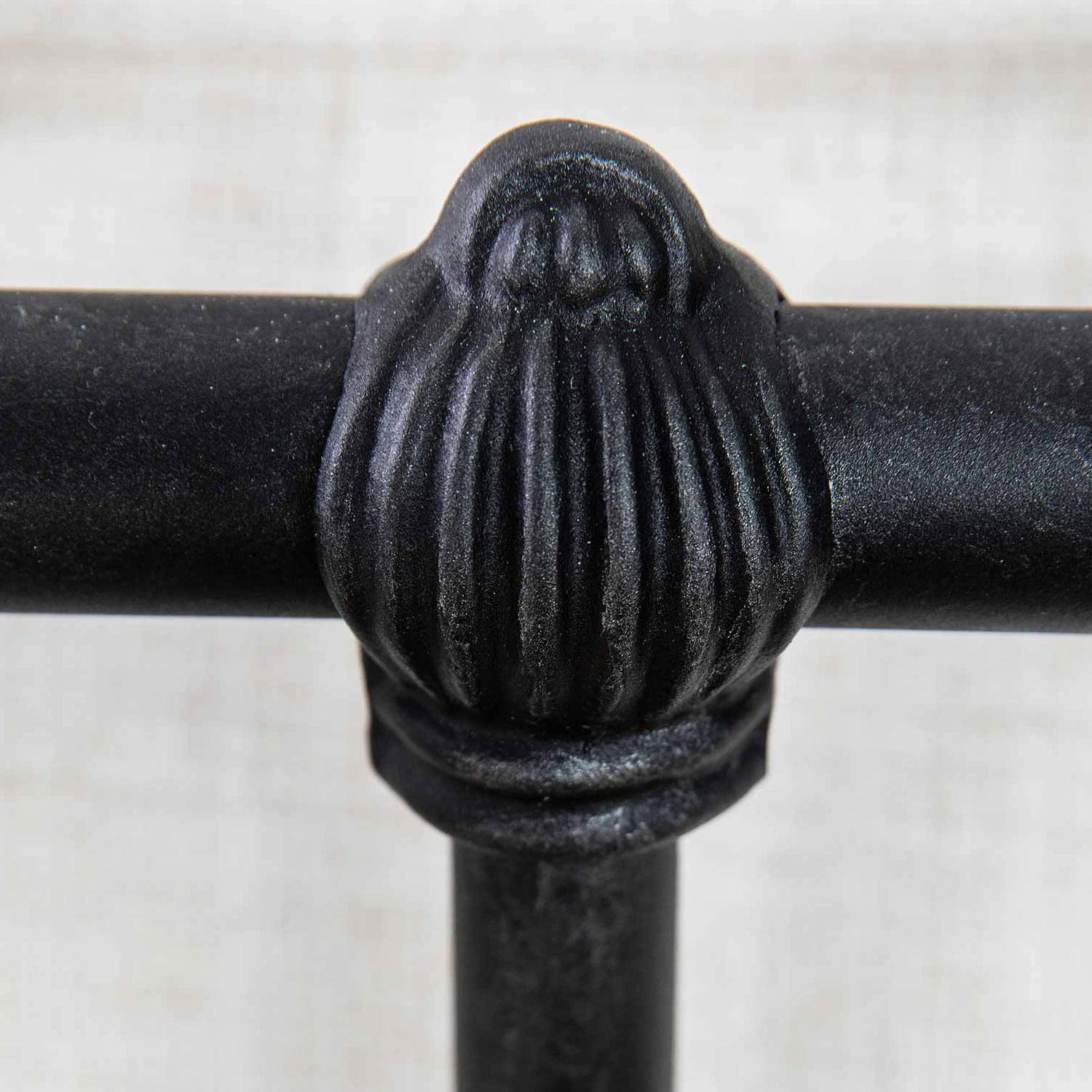 Sheffield Iron Headboard Metal Surround Bed 1039MS Wesley Allen Queen Aged Iron Matriae
