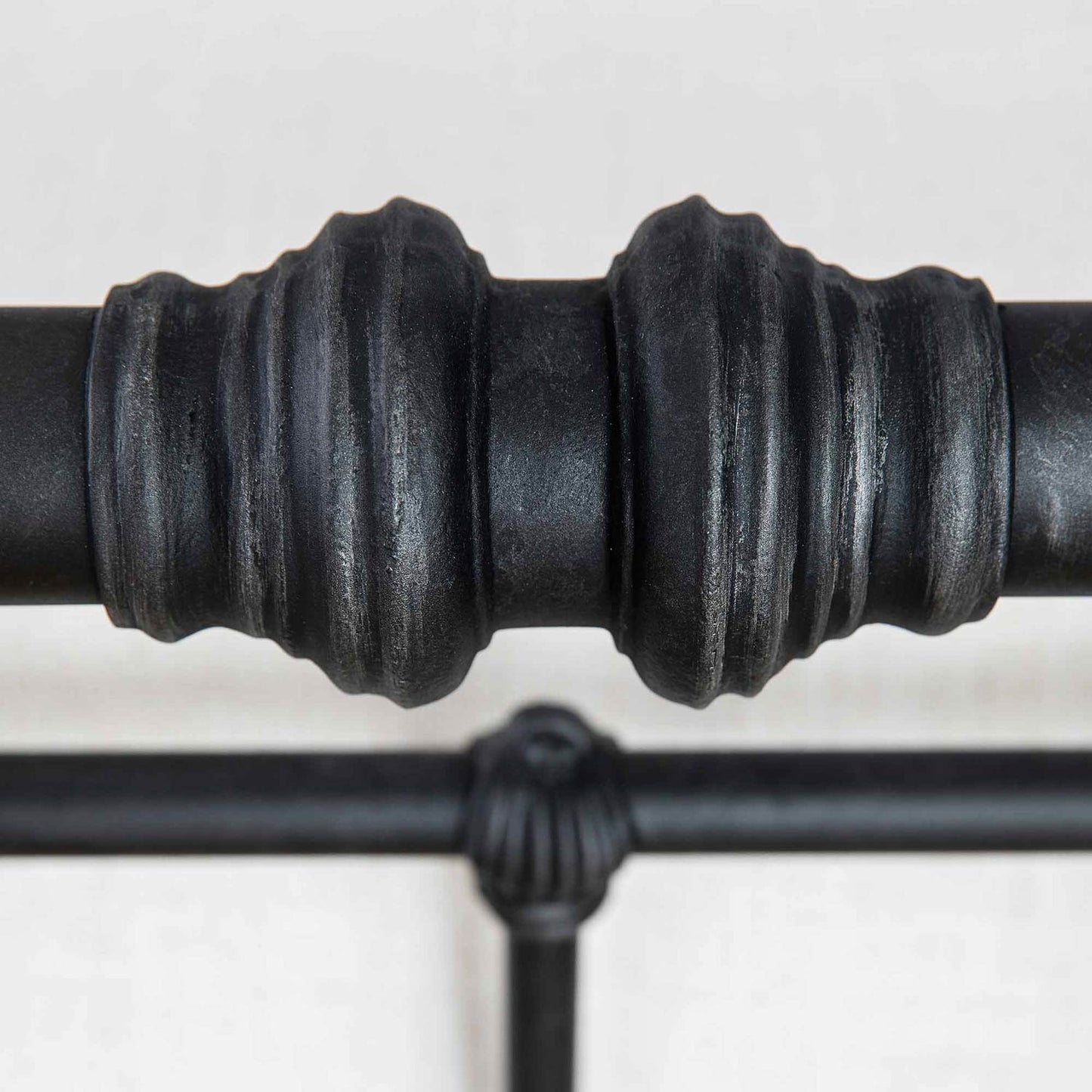 Sheffield Iron Headboard Metal Surround Bed 1039MS Wesley Allen Queen Aged Iron Matriae