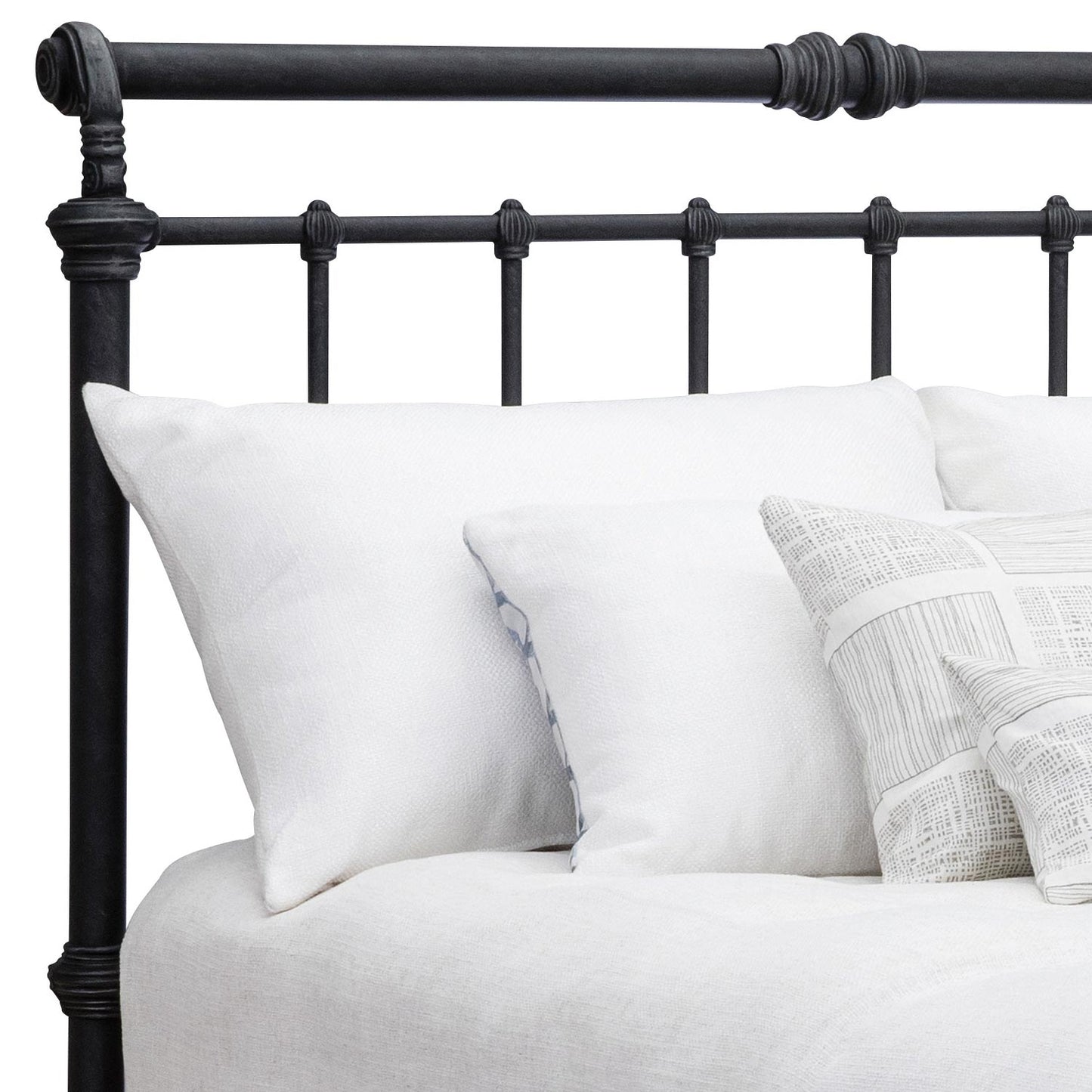 Sheffield Iron Bed 1039 Wesley Allen Queen CBMPF Aged Iron Finish Matriae