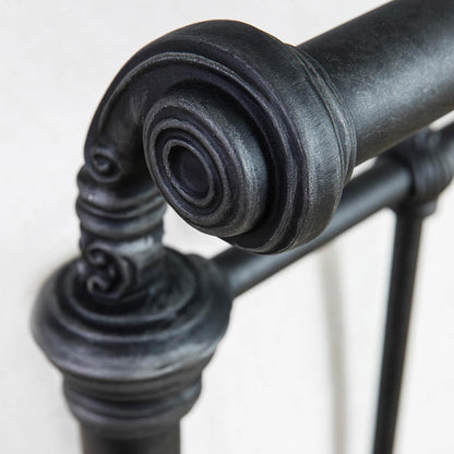 Sheffield Iron Headboard Metal Surround Bed 1039MS Wesley Allen Queen Aged Iron Matriae