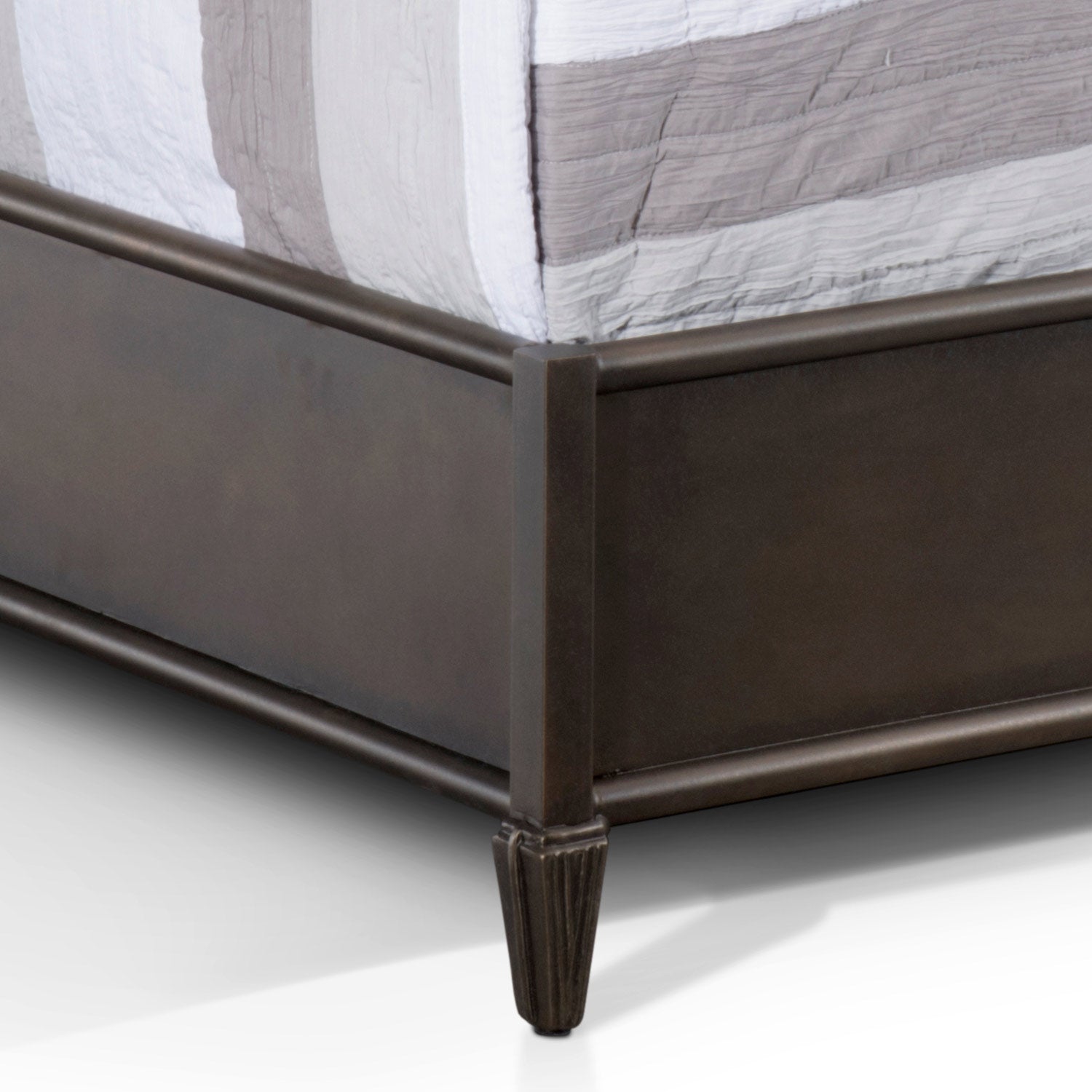 Sheffield Iron Headboard Metal Surround Bed 1039MS Wesley Allen Queen Aged Bronze Matriae
