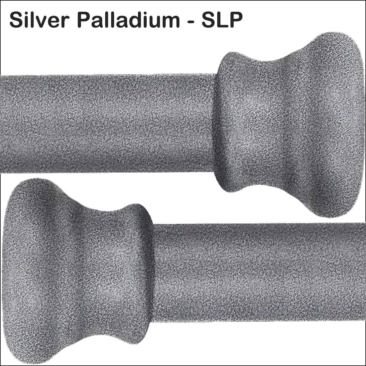  Silver Palladium SLP Iron Finish Wesley Allen Matriae Swatch matte finish, labeled 'Silver Palladium - SLP' on a white background.