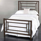 Sunset Iron Bed 1320 Wesley Allen Queen CBMPF Natural Rust Finish Matriae