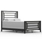 Sunset Iron Bed 1320 Wesley Allen Queen CBMPF Matte Black Finish Matriae