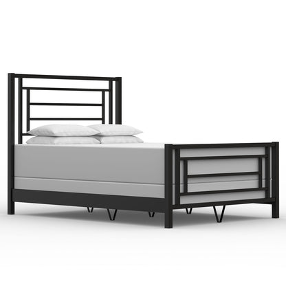 Sunset Iron Bed 1320 Wesley Allen Queen CBMPF Matte Black Finish Matriae