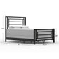 Sunset Iron Bed 1320 Wesley Allen Queen CBMPF Matte Black Finish Dimensions Matriae