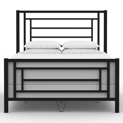 Sunset Iron Bed 1320 Wesley Allen Queen CBMPF Matte Black Finish Matriae