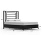 Sunset Iron Headboard Metal Surround Bed 1320MS Wesley Allen Queen Matte Black Matriae Dimensions