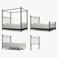 Tucker Iron Canopy Bed 1302 Wesley Allen Queen Matriae