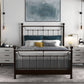 Tucker Iron Bed 1301 Wesley Allen Queen CBMPF Aged Gold Finish Matriae
